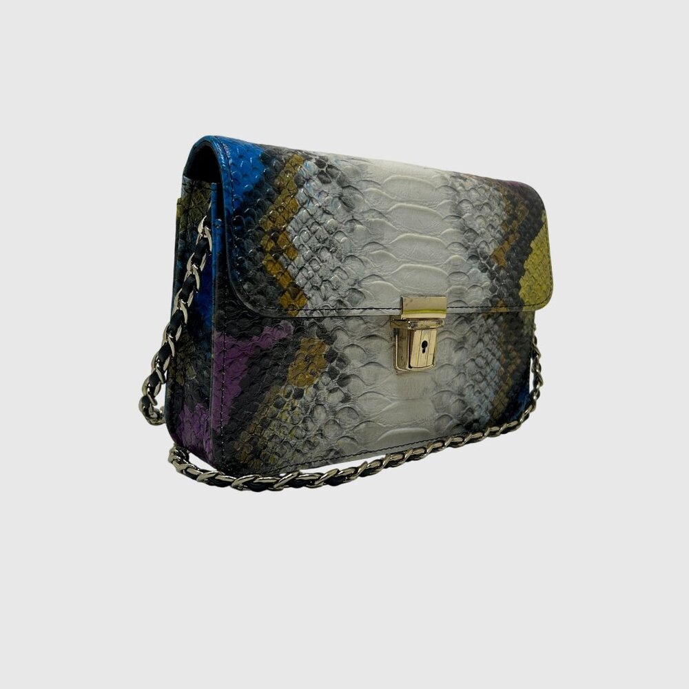Women’s Python Embossed Crossbody Shoulder Bag W/… - image 4